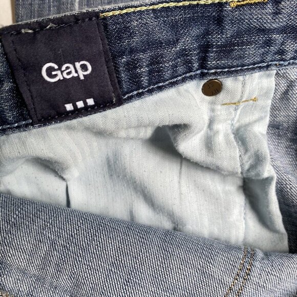 Gap Premium Low Rise Straight Leg Jeans 36 x 34 Denim Work Wear Grunge - Picture 7 of 7